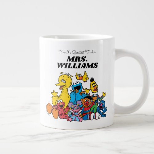 Sesame Street  Worlds Greatest Teacher Giant Coffee Mug