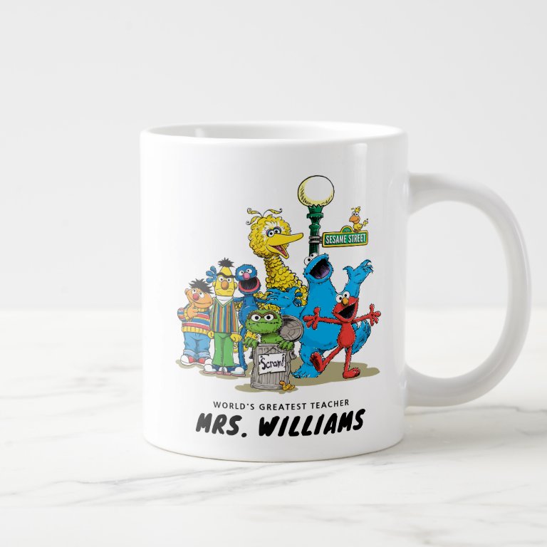 Sesame Street | World&#39;s Greatest Teacher Giant Coffee Mug