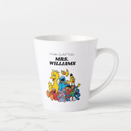Sesame Street  Worlds Greatest Teacher Latte Mug