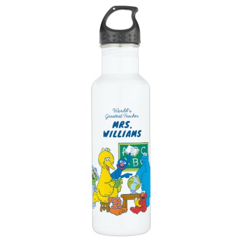 Sesame Street  Worlds Greatest Teacher Stainless Steel Water Bottle