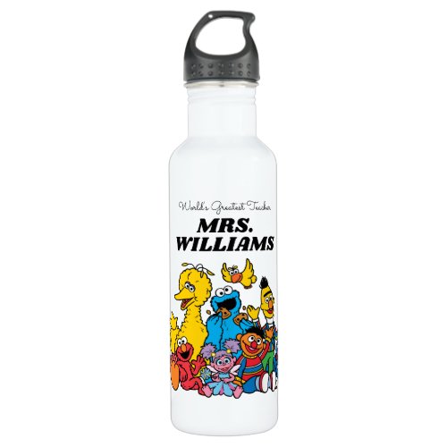 Sesame Street  Worlds Greatest Teacher Stainless Steel Water Bottle