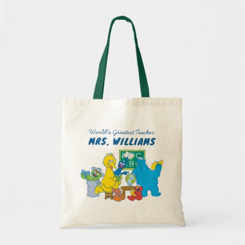 Sesame Street  Worlds Greatest Teacher Tote Bag
