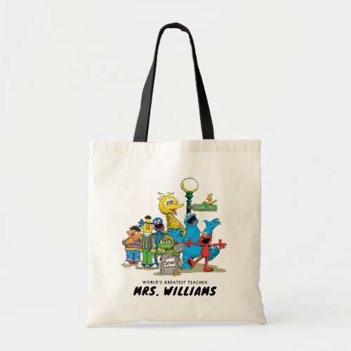 Sesame Street  Worlds Greatest Teacher Tote Bag