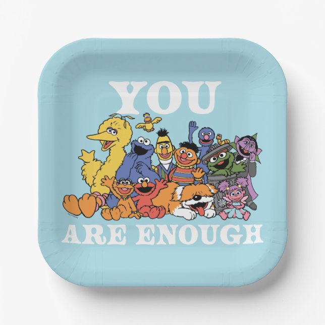 Sesame Street | You Are Enough Paper Plates (Front)
