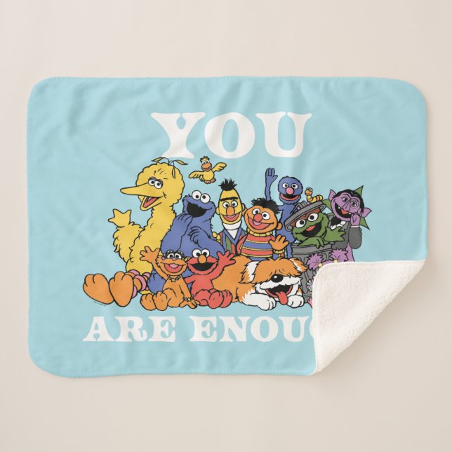 Sesame Street | You Are Enough Sherpa Blanket (Front (Horizontal))