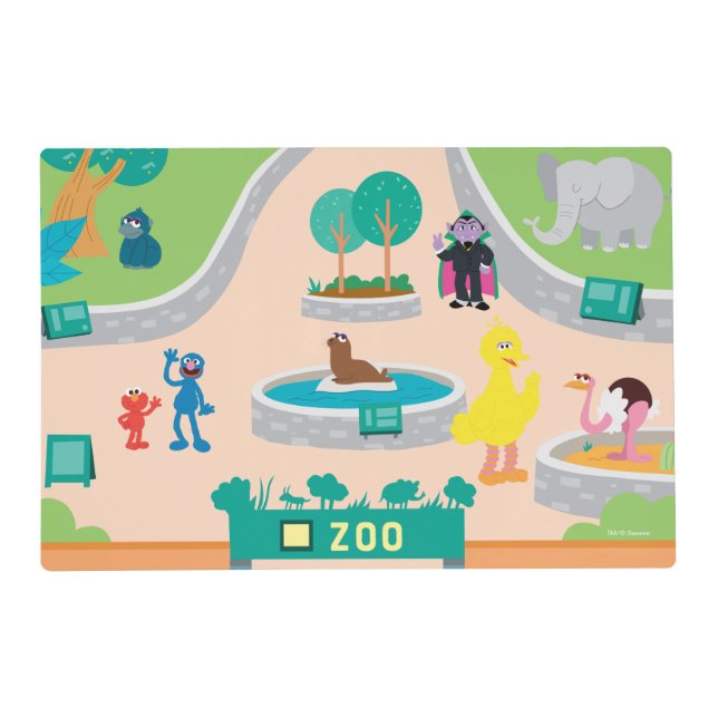 Sesame Street | Zoo Scene Placemat (Front)
