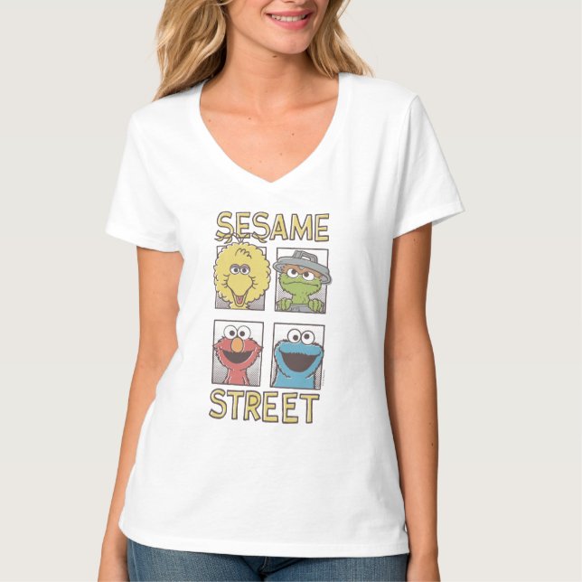 Sesame StreetVintage Character Comic 2 T-Shirt (Front)