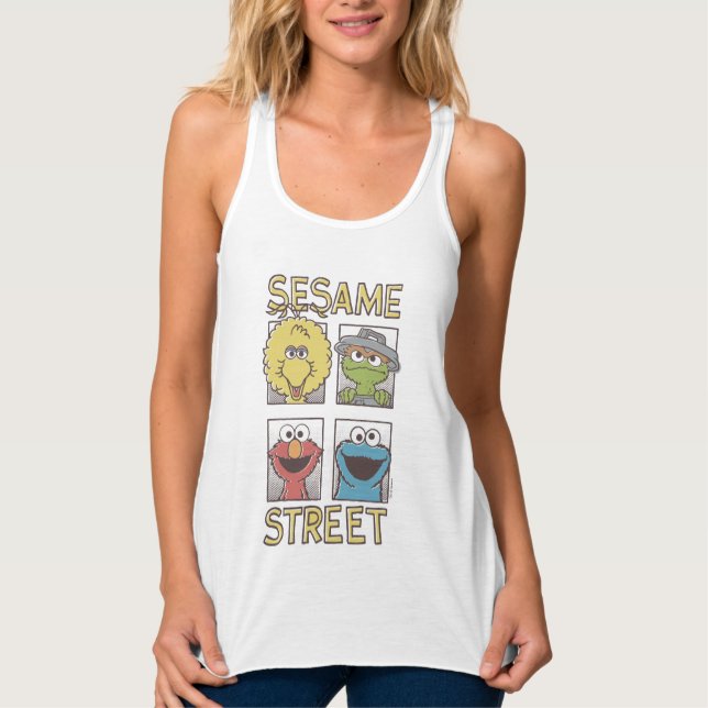 Sesame StreetVintage Character Comic 2 Tank Top (Front)