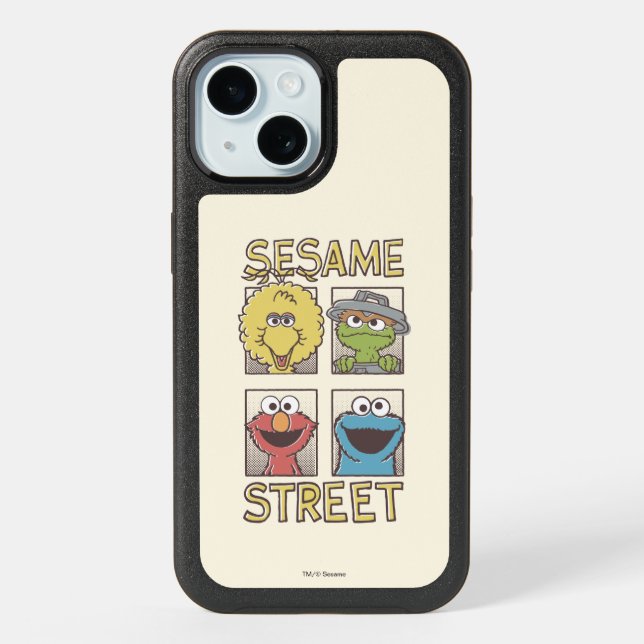 Sesame StreetVintage Character Comic iPhone 15 Case (Back)