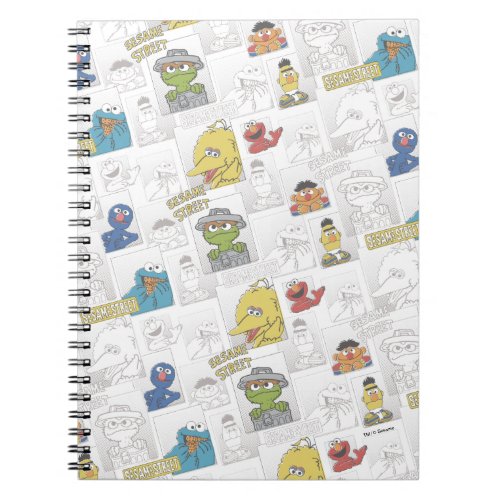 Sesame StreetVintage Comic Pattern Notebook