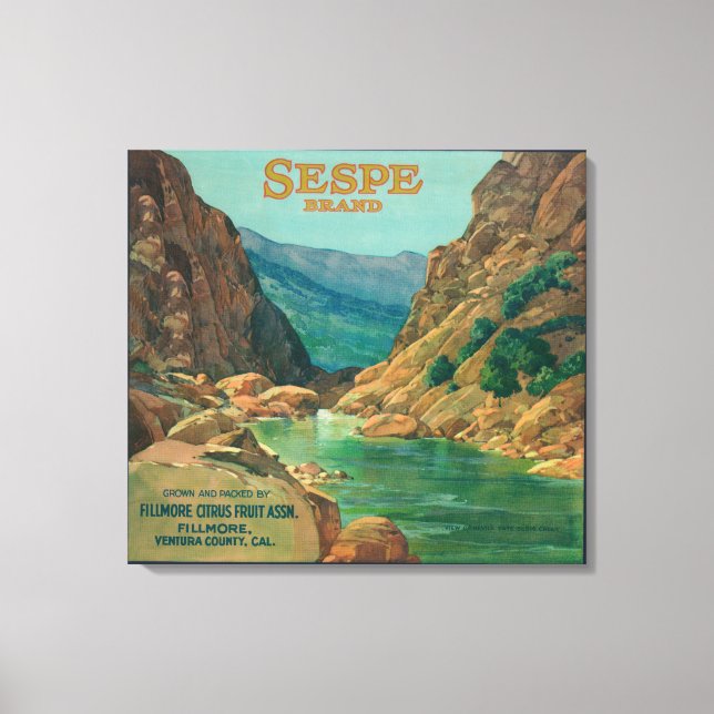 Sespe Orange LabelFillmore, CA Canvas Print (Front)