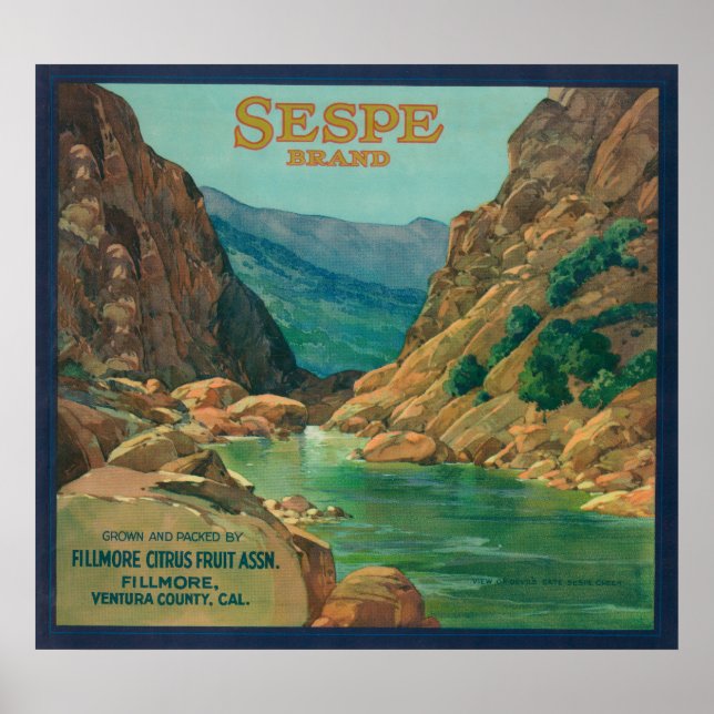 Sespe Orange LabelFillmore, CA Poster (Front)