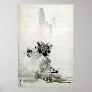 Sesshu Toyo Haboku - Sansui Landscape Poster