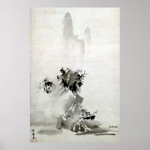 Sesshu Toyo Haboku _ Sansui Landscape Poster