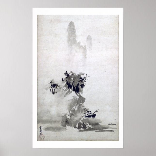 Sesshu Toyo Haboku-Sansui Landscape Poster (Front)