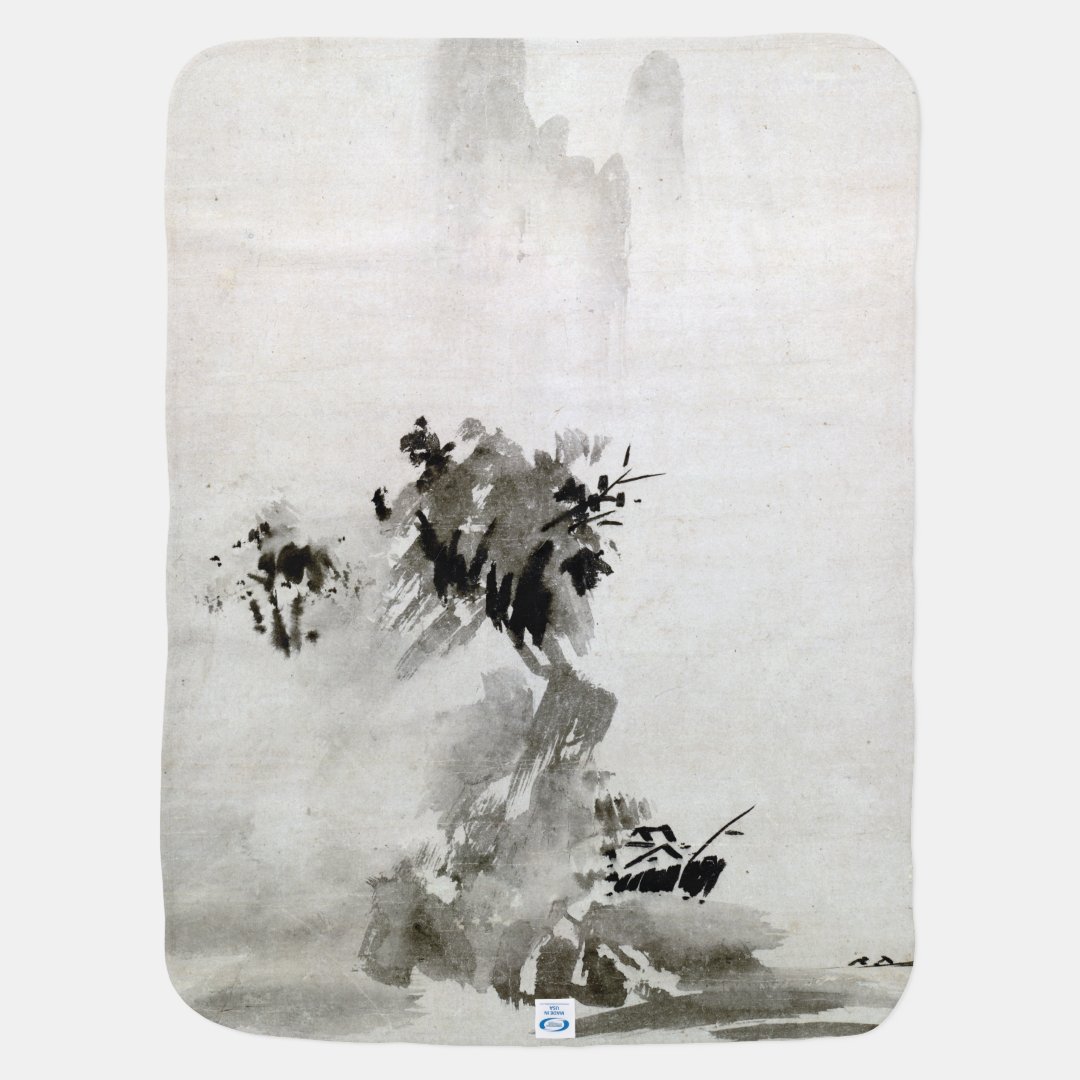 Sesshu Toyo HabokuSansui Landscape Poster Baby Blanket Zazzle