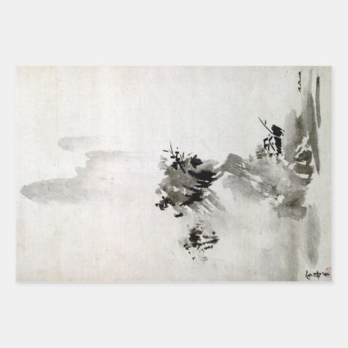 Sesshu Toyo Haboku_Sansui Landscape Wrapping Paper