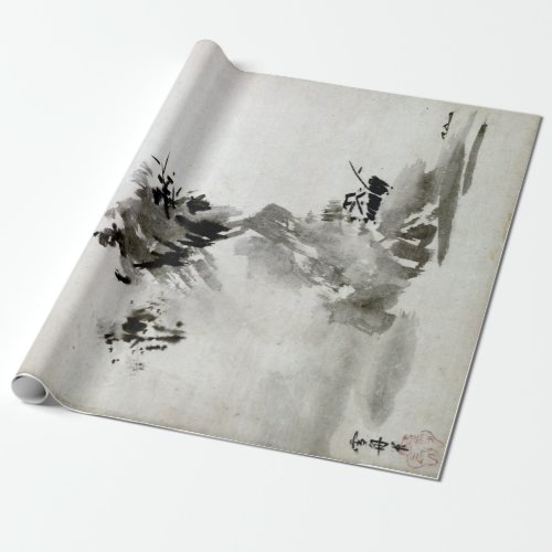 Sesshu Toyo Haboku_Sansui Landscape Wrapping Paper