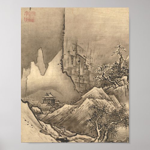 Sesshu Toyo Winter Landscape Poster