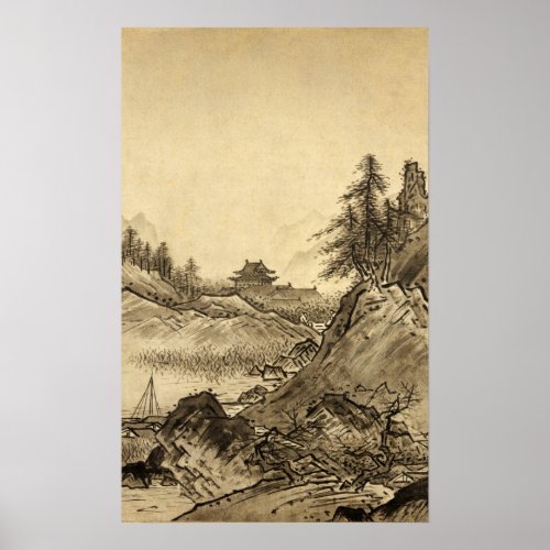 Sesshu Toyo Winter Landscape Poster