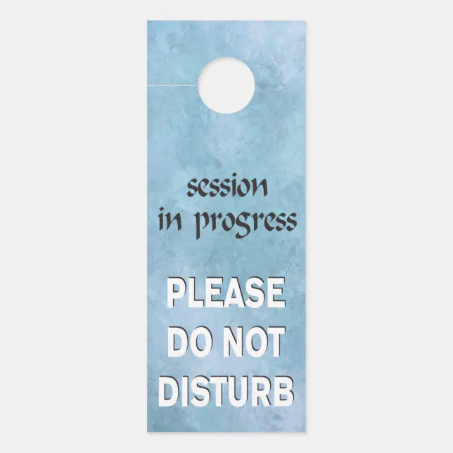 Session in Progress Do Not Disturb Door Hanger | Zazzle