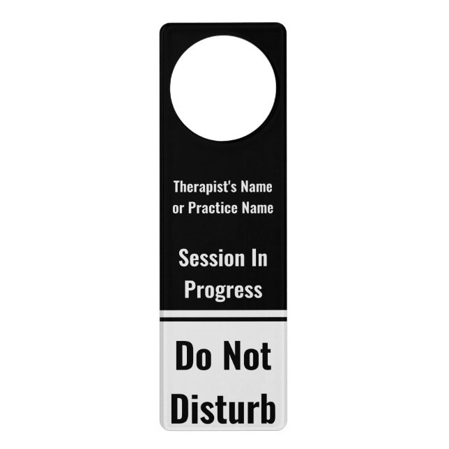 Session in Progress Do Not Disturb Door Hanger (Front)