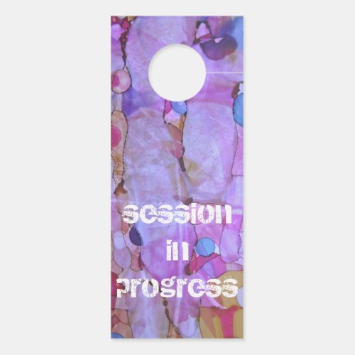 Session in progress door hanger