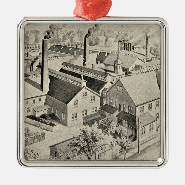 Sessions Foundry Co Metal Ornament (Front)