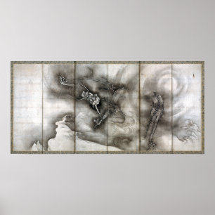 Sesson Shūkei Dragon and Tiger Poster