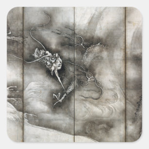 Sesson Shūkei Dragon Square Sticker