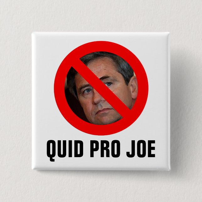 Sestak: QUID PRO JOE Pinback Button (Front)