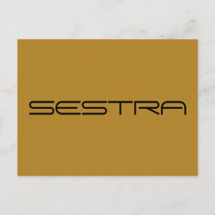 SESTRA from Orphan Black,geometric font Postcard