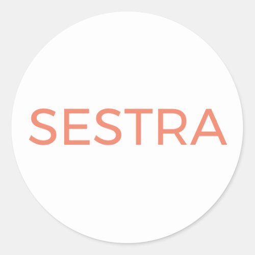 SESTRA from the tv show Orphan Black Classic Round Sticker
