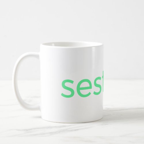 sestra from the tv show Orphan Blacksimple font Coffee Mug