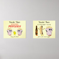 Set 14 x 11 Art Prints Movie Theater Concession