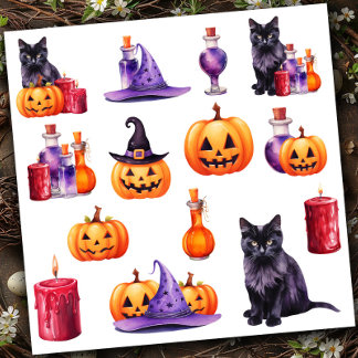 Set 2 Halloween Colourful  Sticker