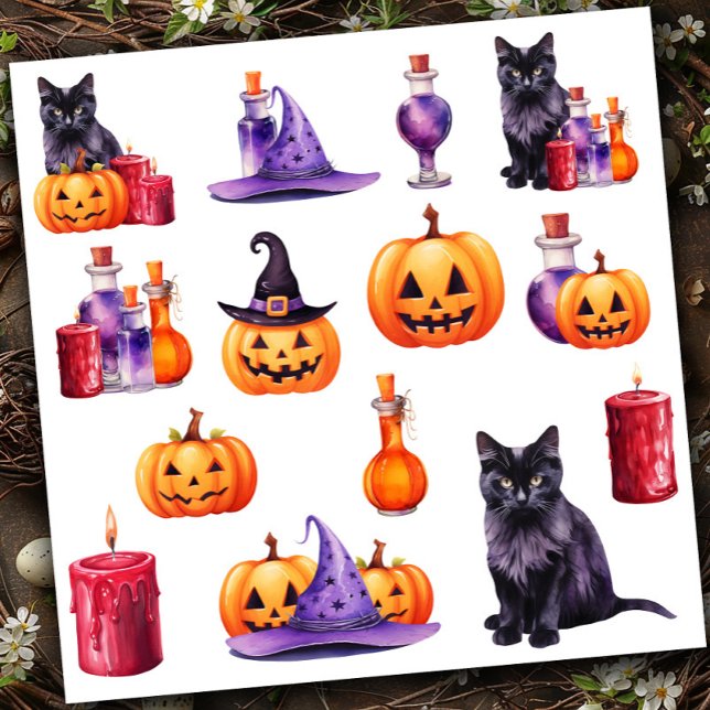 Set 2 Halloween Colourful  Sticker (Creator Uploaded)