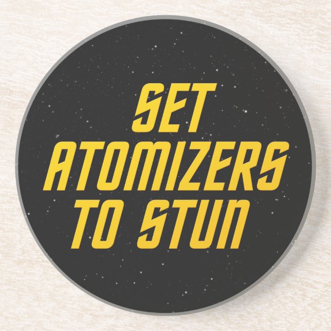 Set Atomizers to Stun Drink Coaster (Front)