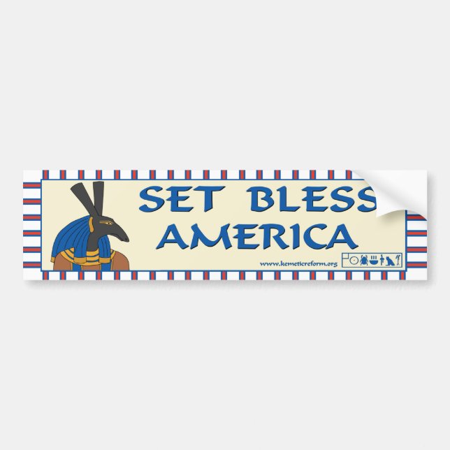 Set Bless America Bumper Sticker (Front)