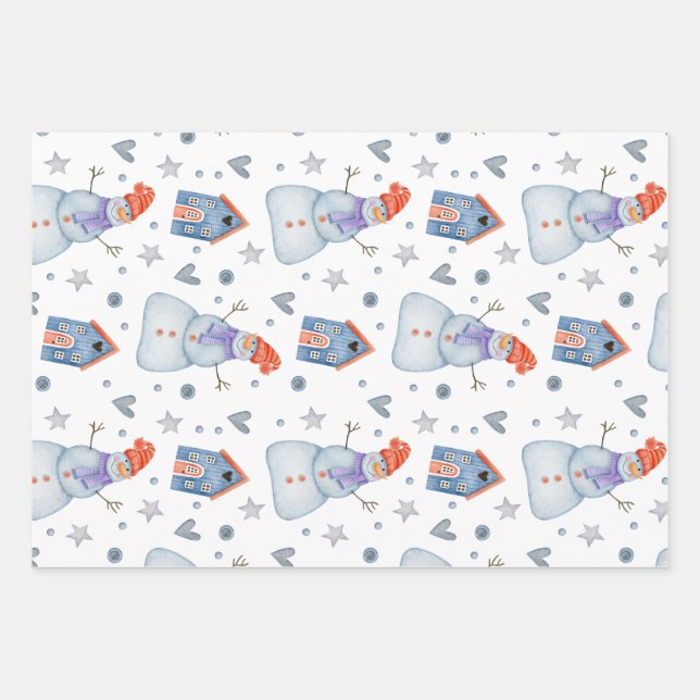 Set de hojas de papel de regalo wrapping paper sheets (Front)
