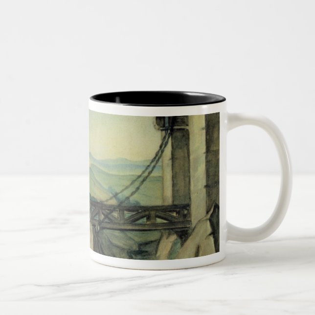 Set design for Act II of the opera 'Fidelio' Two-Tone Coffee Mug (Right)