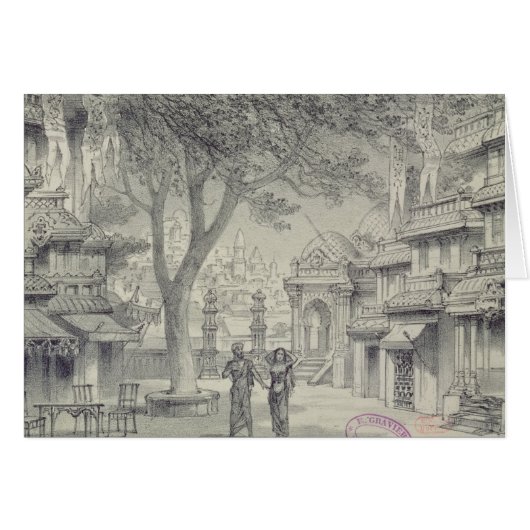 Set Design for Act II of the opera 'Lakme' Cards (Front Horizontal)