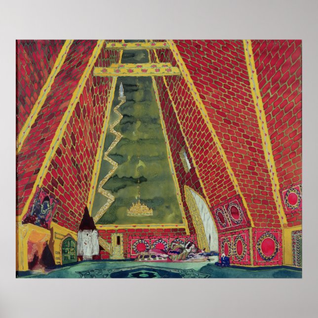 Set Design for 'Thamar', 1912 Poster (Front)