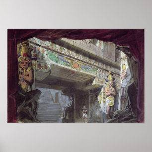 Set design for 'The Magic Flute' by Mozart Poster