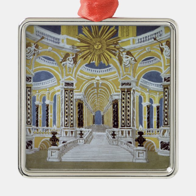 Set design for 'The Magic Flute' Metal Ornament (Front)