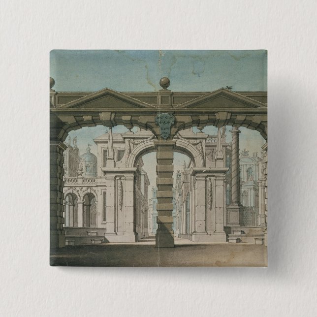 Set design for the world premiere button (Front)