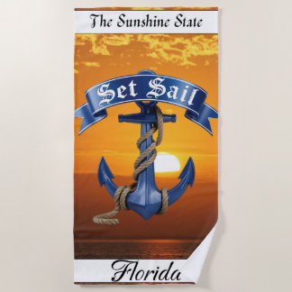 Set for Sailing Away Beach Towel