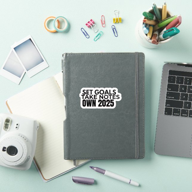 Set Goals. Take Notes. 2025 Sticker (iPad Cover)