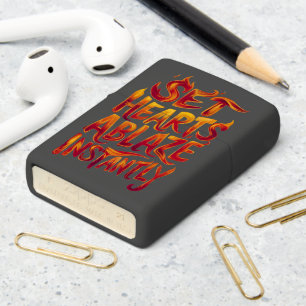 Set Hearts Ablaze Instantly Zippo Lighter
