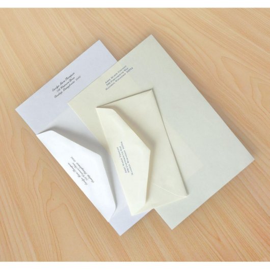 Set of 100 Professional Letterhead Note Cards (Front)